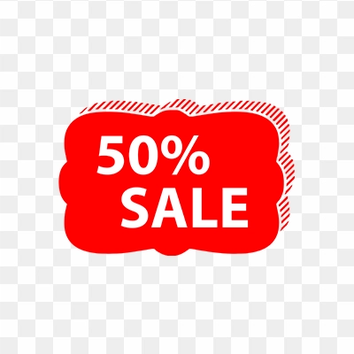 sale tag 50 percent